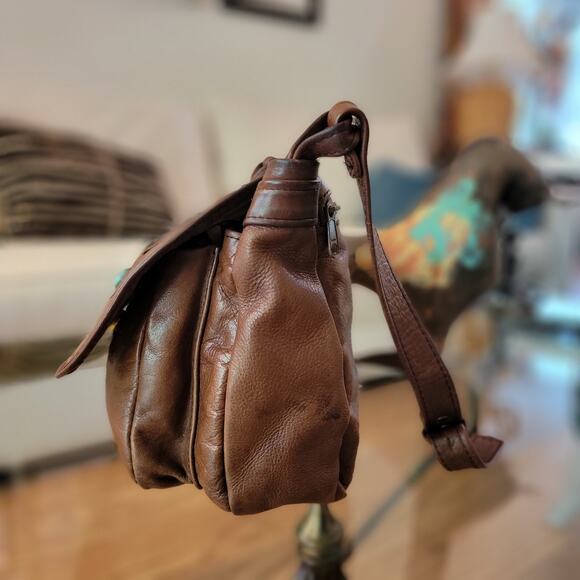 Hippie 1970s Crossbody Genuine Leathers Versatile, Unique - Picture 3 of 9
